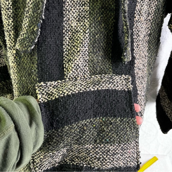 Serape hoodie blanket pullover drug rug womens small or childs large classic 90s - Picture 4 of 16